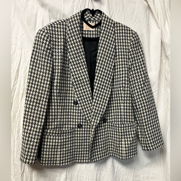 1970s Vintage Pendleton Women’s Blazer Jacket Houndstooth 100% Virgin Wool Sz 14 - Picture 1 of 4